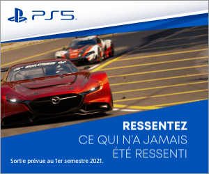 PlayStation campaign visual featuring a red car with the line “Feel what has never been felt”