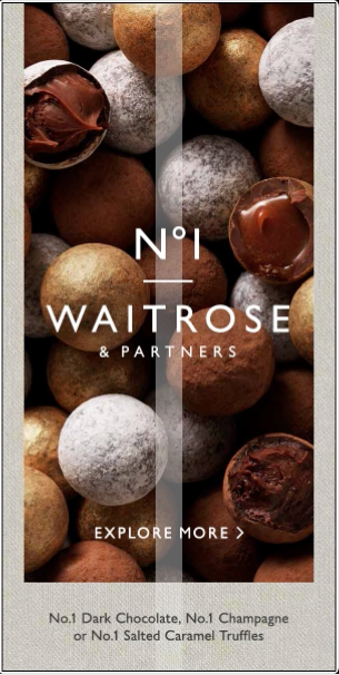 Waitrose No.1 truffles advertisement