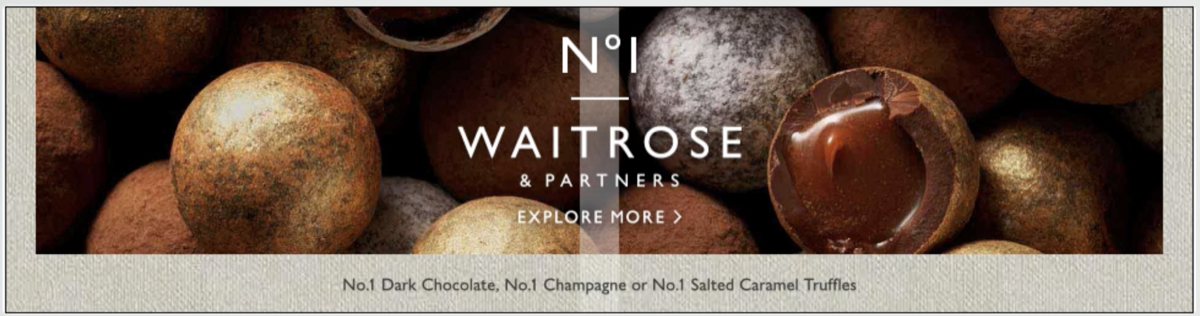 Waitrose No.1 food campaign banner